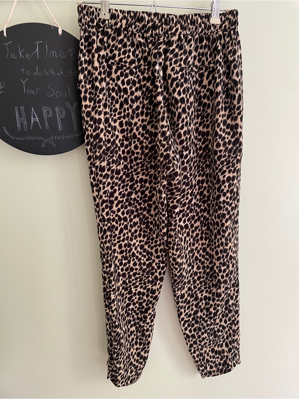 J. Crew Jamie Pant in Taupe and Black Leopard